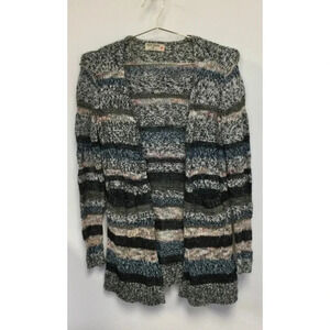 Women's Ruff Hewn Cardigan Sweater petite M Gray & Blue